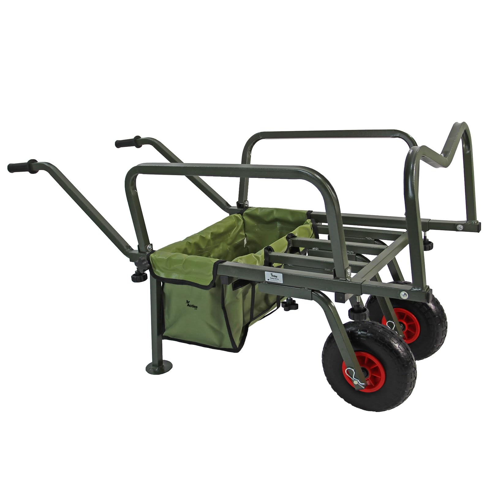 Actiaspet Fishing Trolley with Detachable Bag PU Wheels 150kg Capacity