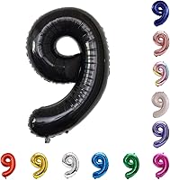 Vista 157 de YPSelected Globo de aluminio grande de 32 pulgadas con número de helio, cumpleaños, boda, fiesta, 0-9 (azul bebé, 2)