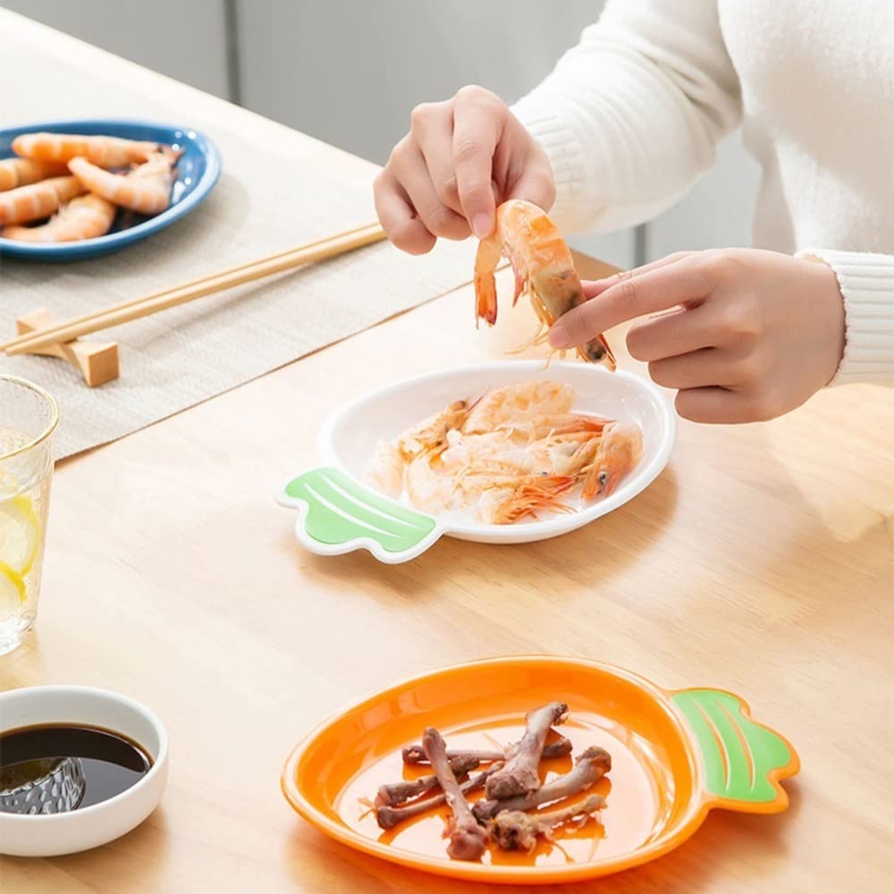 RWRAPS Piatti per antipasti Ciotole per Snack Vassoio per Snack da 8 Pezzi Tavolo per Snack Bianco a Forma di Carota Snack di Frutta Snack Caramelle Vassoio di Frutta