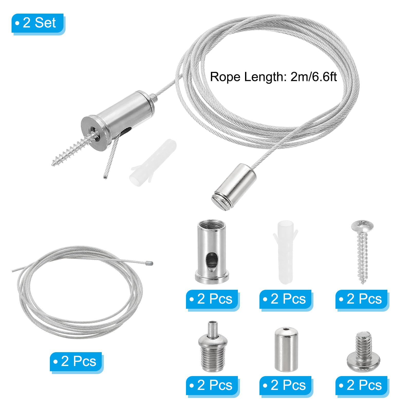PATIKIL Ceiling Hanging Wire Cable Kit - Image 2