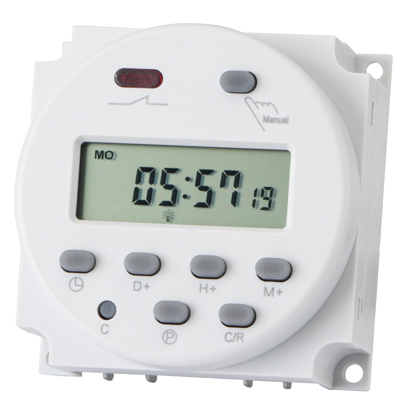 Wengart 24V Digital Timer Switch CN101A, Weekly Programmable Relay with Volt-Free Output (Dry Contact), LCD Display 1m-168h for Narrowboat Solar Systems, Campervans & Low Voltage Automation Logic — image 1