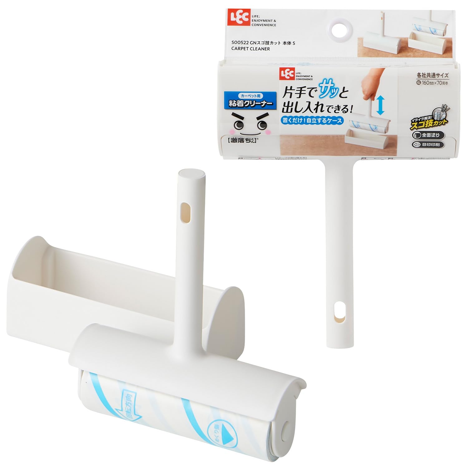 レック(LEC) 粘着式クリーナー ホワイト 18.5x8x23㎝ C00522商品画像