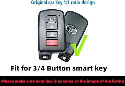 Miniatura 9 de Funda para llavero de TPU compatible con Toyota Avalon Camry Corolla Highlander RAV4 2012-2019 (blancoverde)