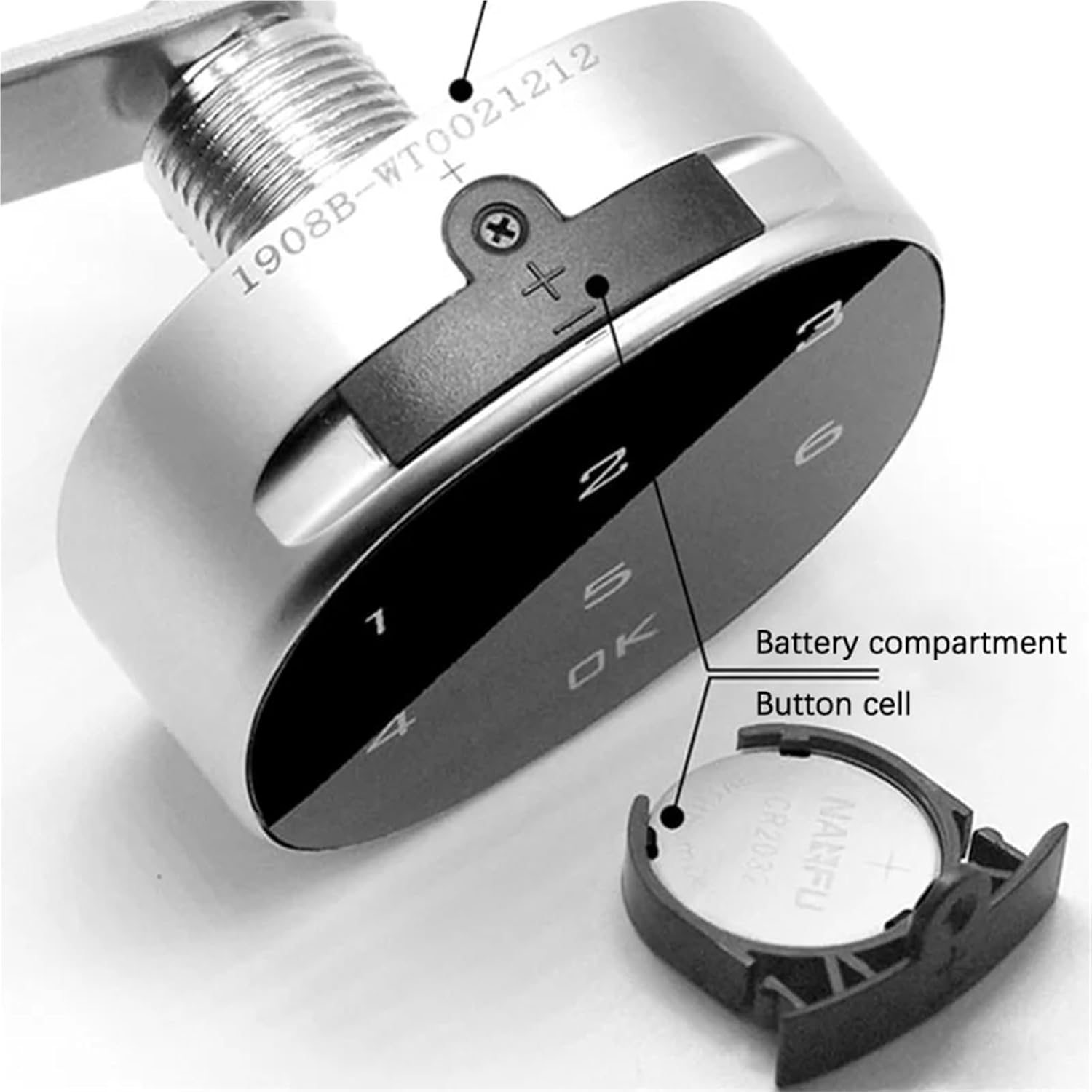 Wt-M-1602 Zinc Alloy Touch Digital Password Living Room Door Locks Cam Lock with Fingerprint 1Pcs(20mm(Zinc Alloy))