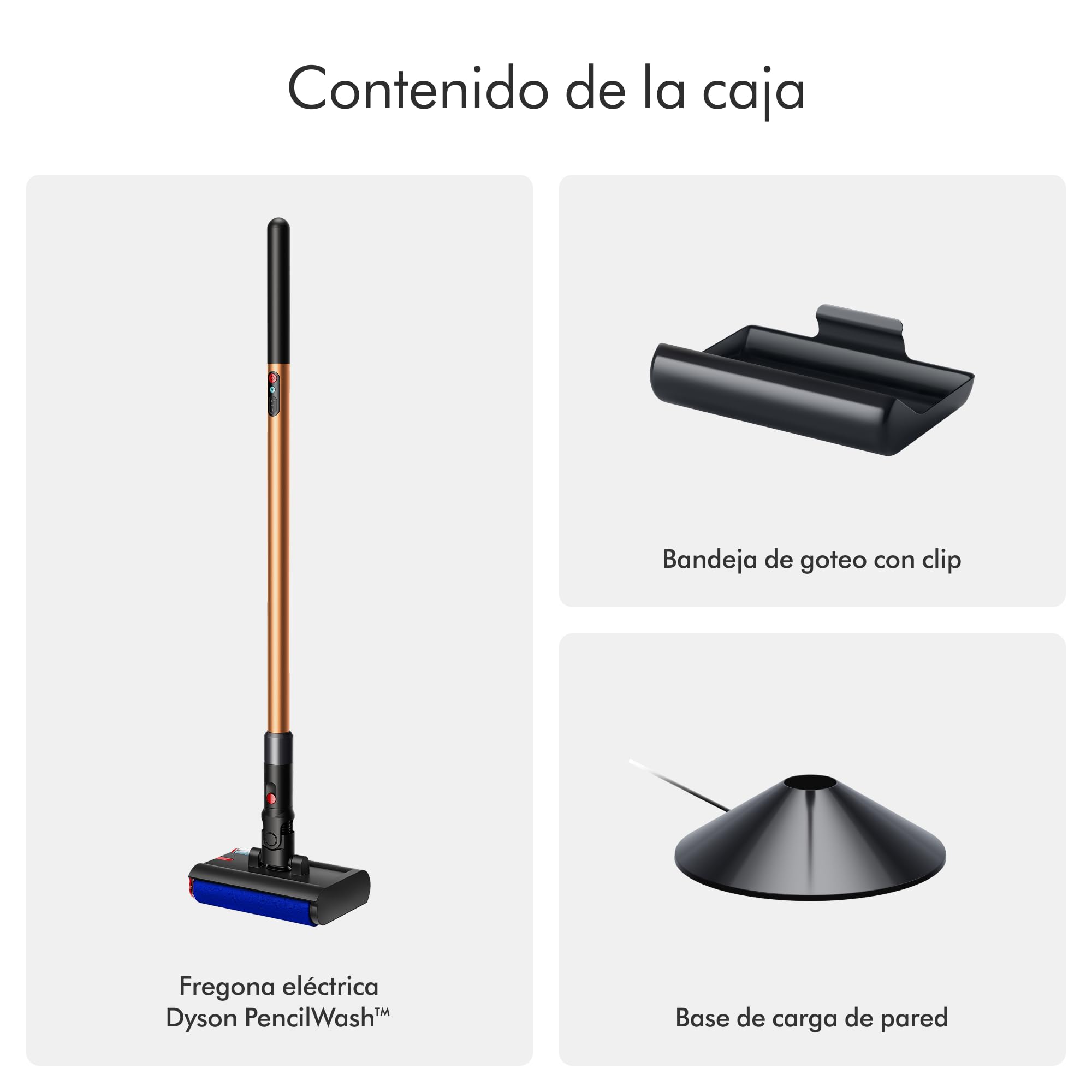 Dyson PencilWash, fregona eléctrica, Mango Ultrafino y Ligero, Rodillo motorizado, Limpieza higiénica, eliminación de Manchas, Secado rápido, autonomía de 30 Minutos