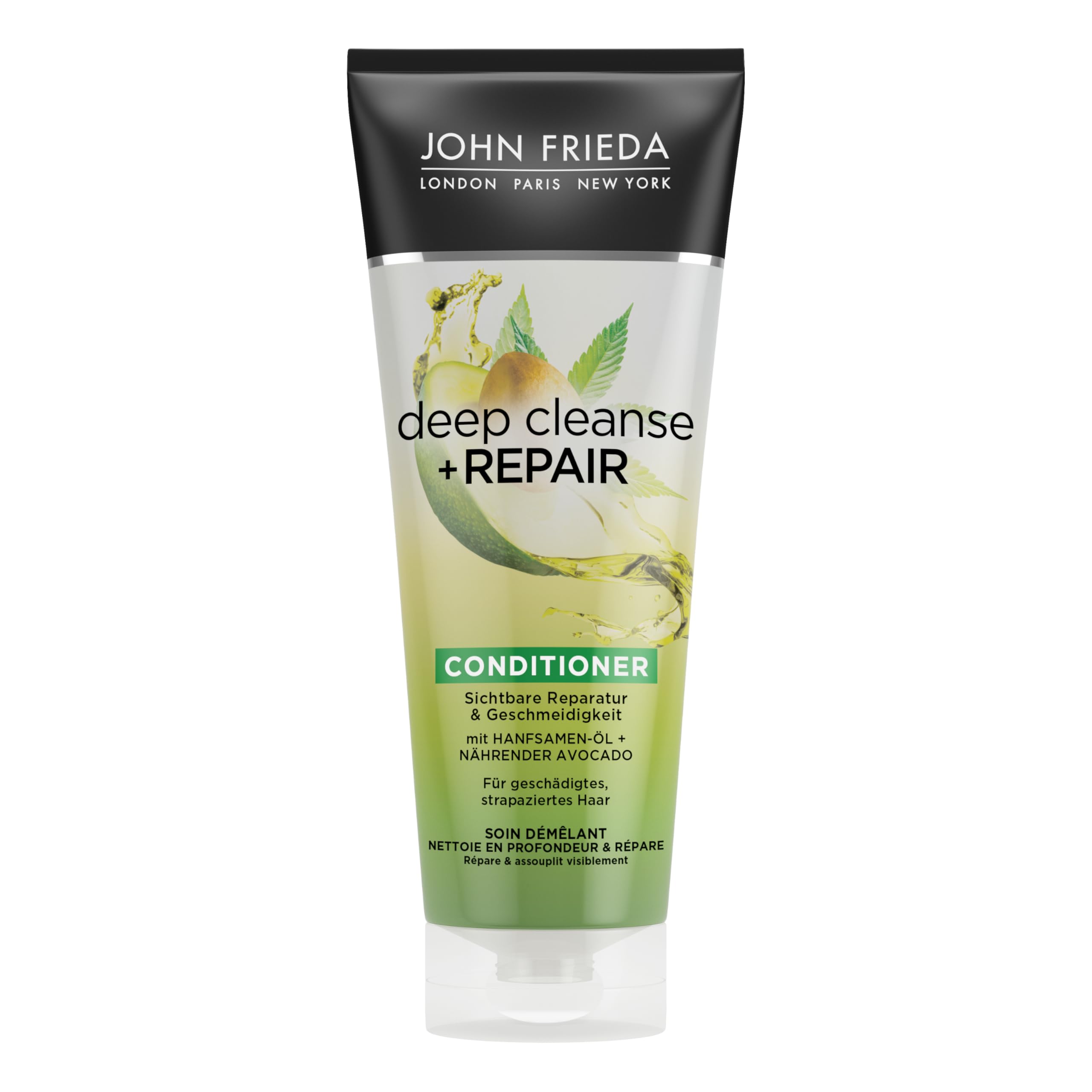 John Frieda Deep Cleanse & Repair Conditioner - Inhalt: 250 ml - Sichtbare Reparatur und Geschmeidigkeit - Für geschädigtes, strapaziertes Haar