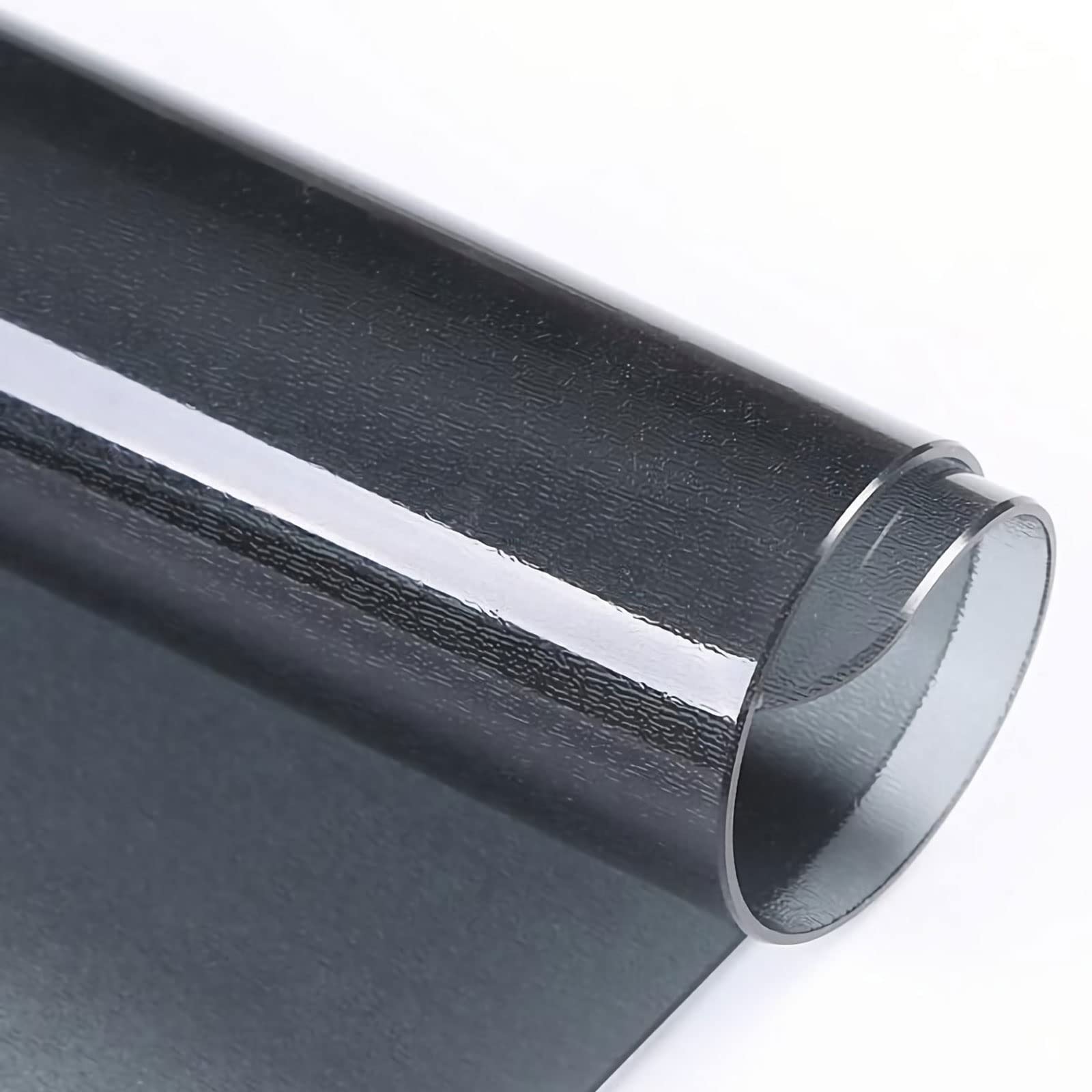 Clear Black Frosted PVC Table Protector, 1.6mm Thick 85x100cm Custom Transparent Waterproof PVC Tablecloth, Plastic Table Protector for Dining Room