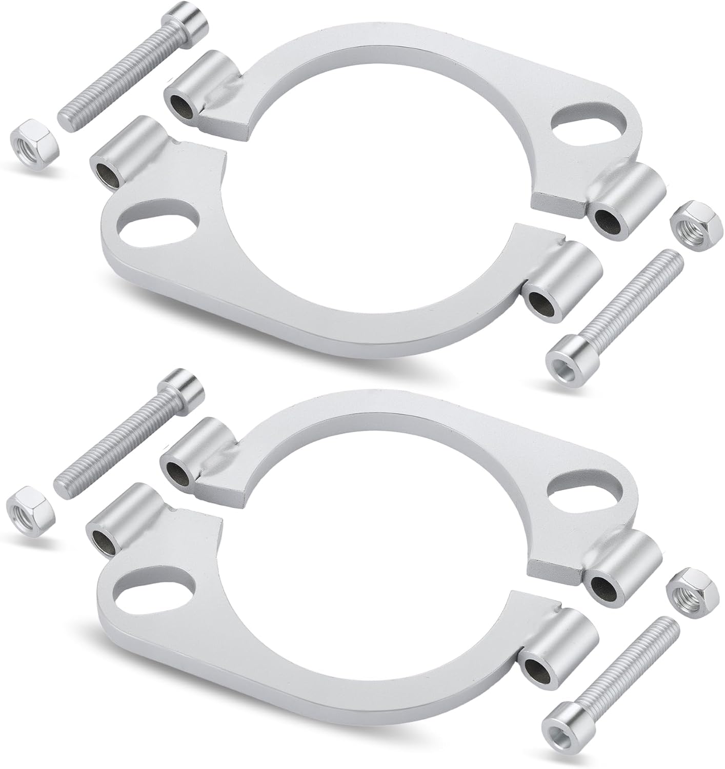 EVIL ENERGY Split Flange Repair Kit, Exhaust Flat Oval Flange Connection, Carbon Steel Exhaust Flange Replacement (2, 3.0")