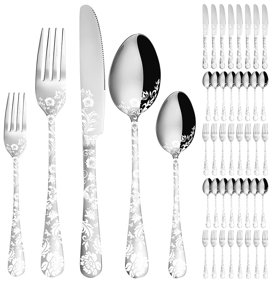 XIAOYU Set Di Posate Con Teschio Gotico Da 5 Pezzi, Set Di Posate