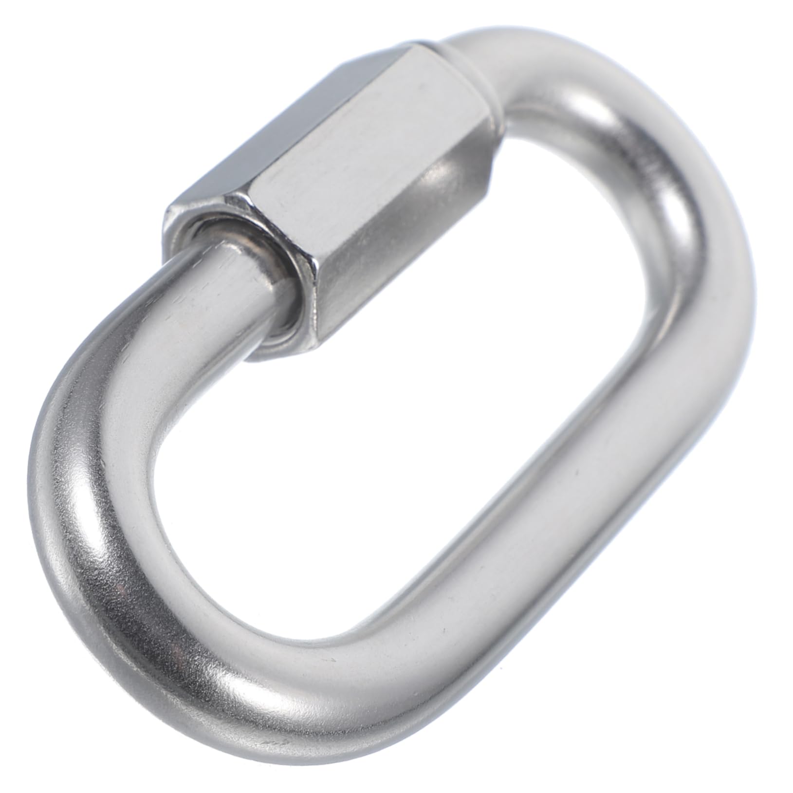 MUCKLILY Stainless Steel Quick Connector Carabiner Chain Link Chain Quick Link Safety Chain Hook Quick Link Chain Locking Buckles D Shape Quick Link Quick Chain Repair Links Silver