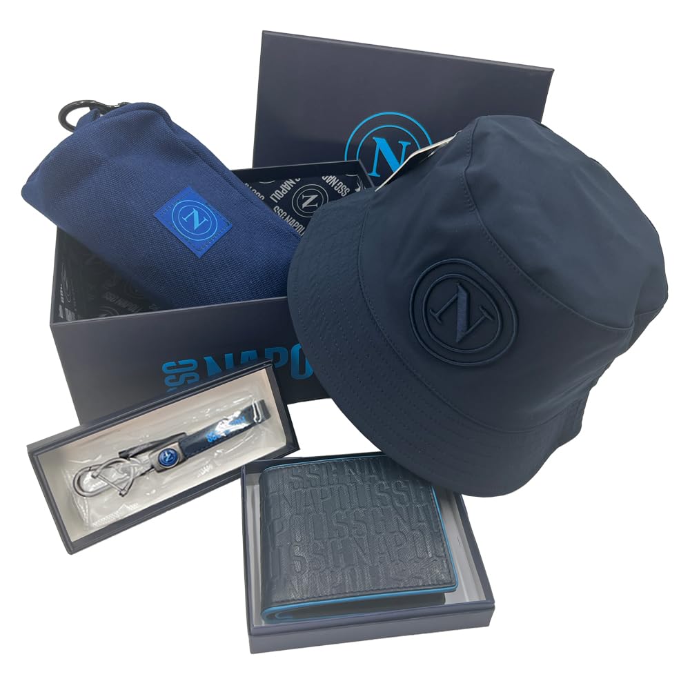 Set 4 prodotti in Box, Cappello, Portafoglio, portachiavi e Pochette Prodotto Ufficiale