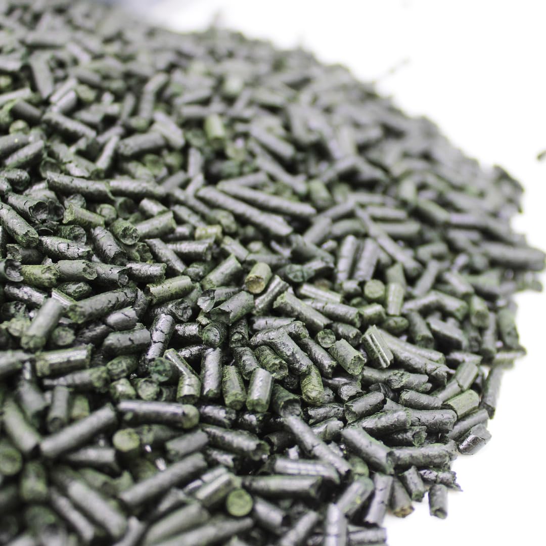 Spirulina Pellet naturalna karma dla ryb ozdobnych, woda morska i słodka, krewetki, sumy, koi, konie, psy, koty, wysoka zawartość karotenoidów, witaminy i minerały Barf (4 mm, 1,2 kg)