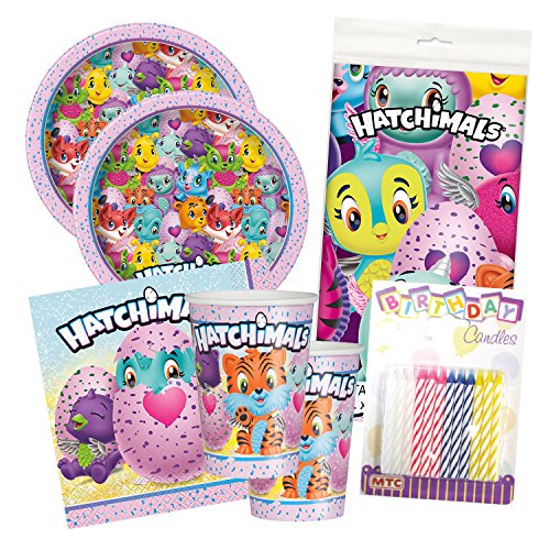 Hatchimals Birthday Party Tableware Deluxe Bundle Plates Napkins Serves 16