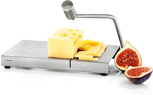 Miniatura 2 de qunqi Acero Inoxidable Internacional EnduranceCortador de queso Queso Tabla de cortar L Acero inoxidable