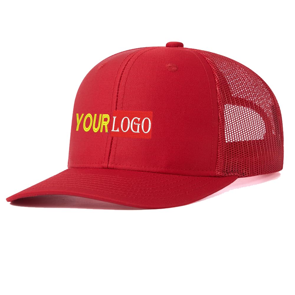 Personalized Embroidered 112 Trucker Cap for Men & Women Mesh Baseball Cap Custom Your Text&Logo Here Personalized Baseball Hat