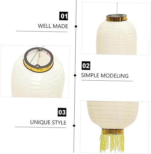 Miniatura 9 de NOLITOY 2 linternas de papel para fiesta, lámpara de sushi colgante, linternas de estilo japonés, pantalla roja, decoración de boda, farol para