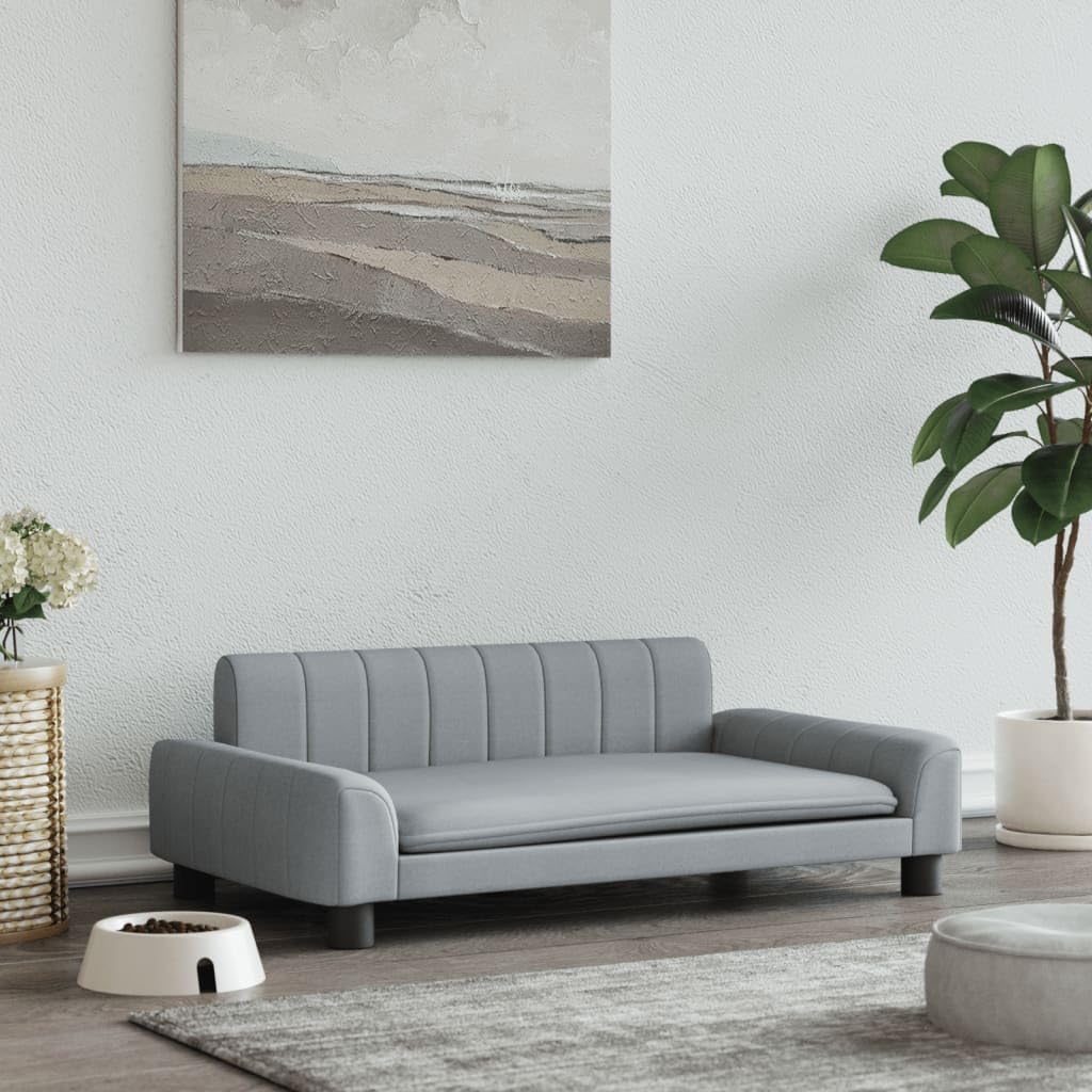 Lettino Per Cani Tidyard - Divano Imbottito, 95x55x30cm, Grigio Similpelle, Per Animali Piccoli - Foto 3