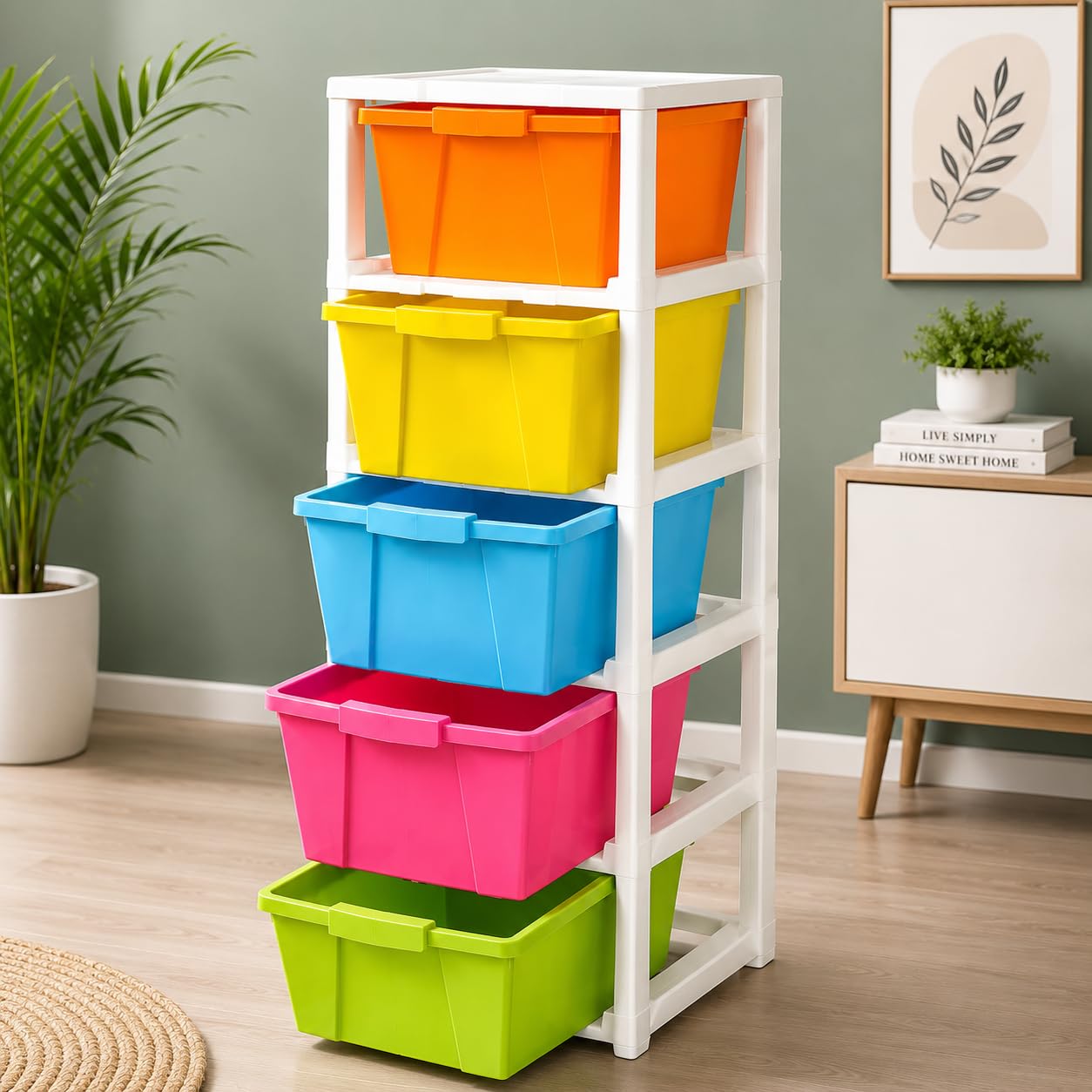 21 Plastic Modular Drawer System for Home, Office,Space-Saving Plastic Drawer Organizer for I Khodal 096-image-27