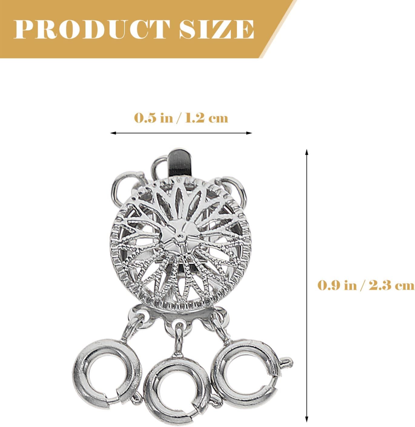 Milisten Necklace Layering Clasps Multi-Strand Necklace Separator Buckle Connector 0.90X0.47In Lightweight Jewelry Spacer for DIY Bracelets and Necklaces to Prevent Tangling - Image 6