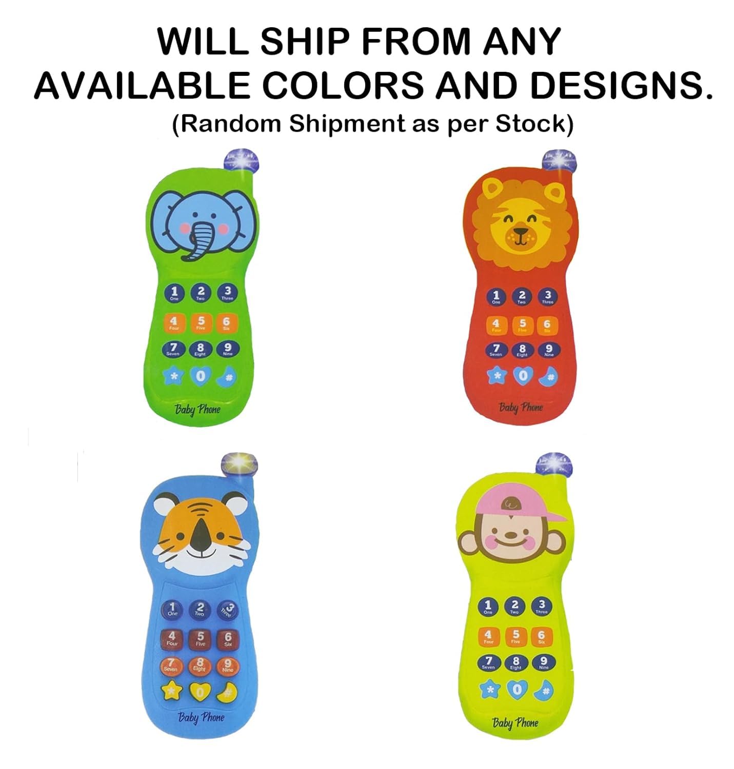 Magic Providers Mobile Phone Retro Style Realistic Look Pretend Play Toy for Kids, Toddlers with Blinking Light and Dynamic Music - Gift for Boys and Girls - Multicolor