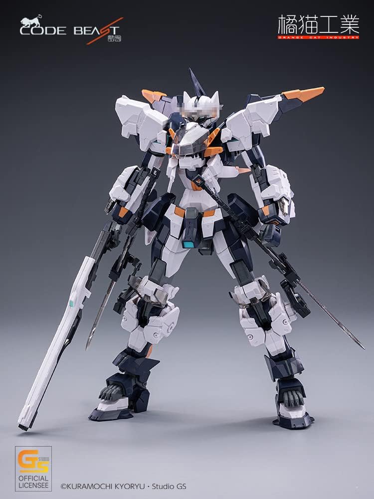 YSBRING Organge Cat Industry 1/100 Scale Code Beast Series Armored Hundred Blades Full Armor FA Transformed Lion Mecha Model Kits image 2