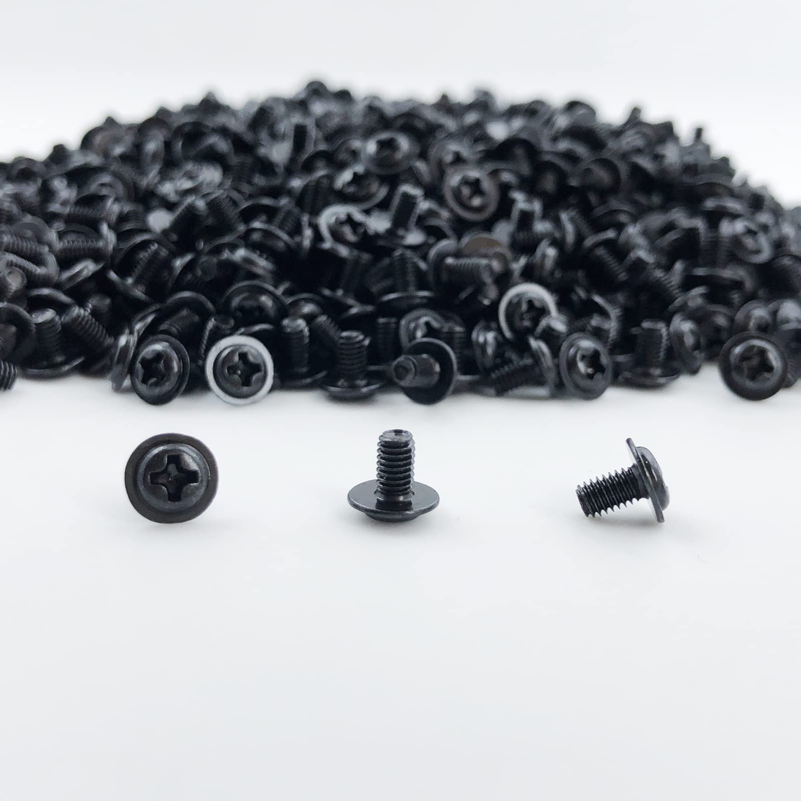 Bfenown 100 pcs M3x5 Black Round Head PC Mounting Computer Screws Computer Case Fixed Motherboard Screw