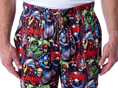 Marvel Mens' Avengers Unite Allover Character Loungewear Pajama Pants2