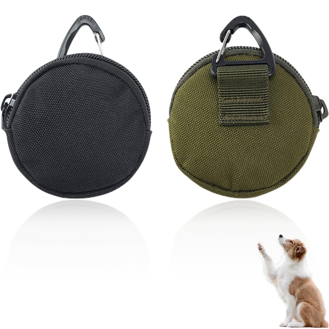 KSIUW Bolsa premios Perro - 2 pcs Bolsas de golosinas para Perros, Bolsas de Comida para Perros, Bolsas de Comida para Perros, Accesorios para Perros,Bolsas de golosinas portátiles para Perros