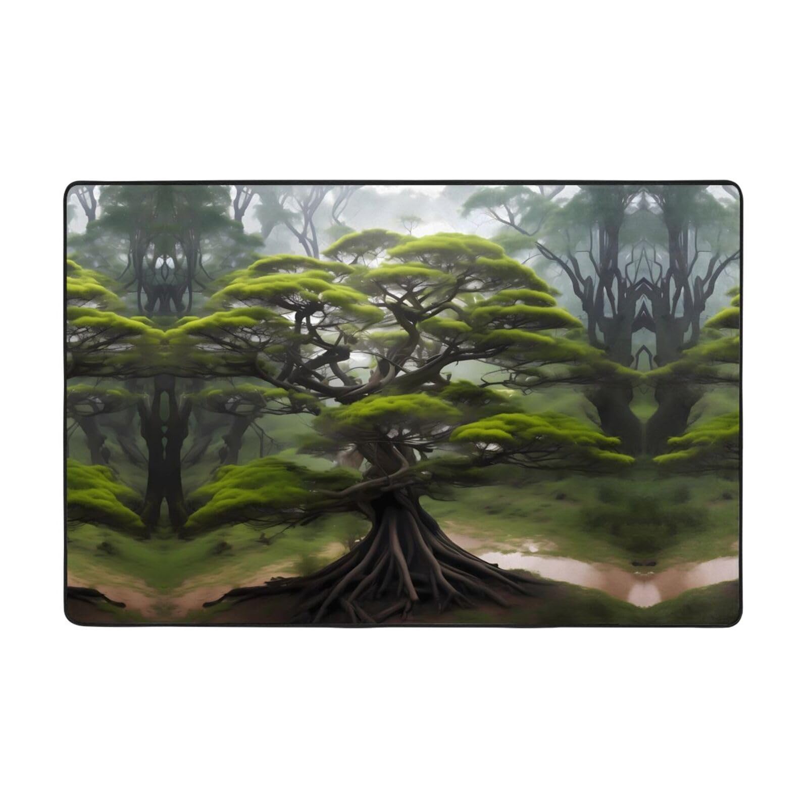 Tapis de sol en flanelle 182x121 cm imprimé Sycomore HYTTER