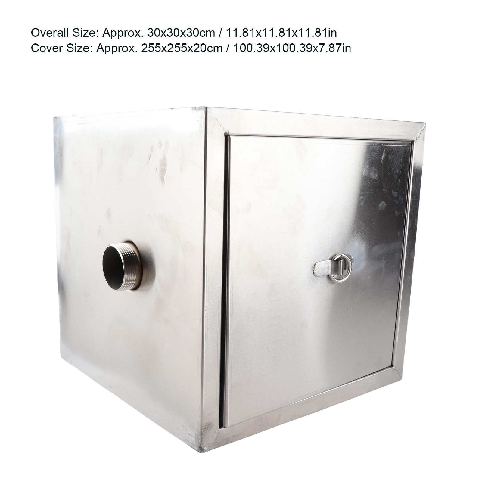 SUNGOOYUE Separador de Grasa Comercial en Construcción de Acero Inoxidable, Que Ofrece Durabilidad y Fácil Mantenimiento para Diversas Industrias, 30 X 30 X Cm