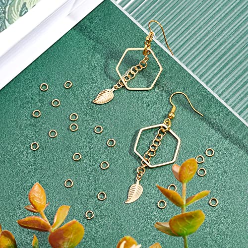 NBEADS About 500pcs 4mm Gold Jump Rings, Open Jump Rings 304 Stainless Steel Split Rings Real 18K Gold Plated Connector Rings for Jewelry Making Necklaces Bracelet Earrings Keychain by NBEADS - Image 6