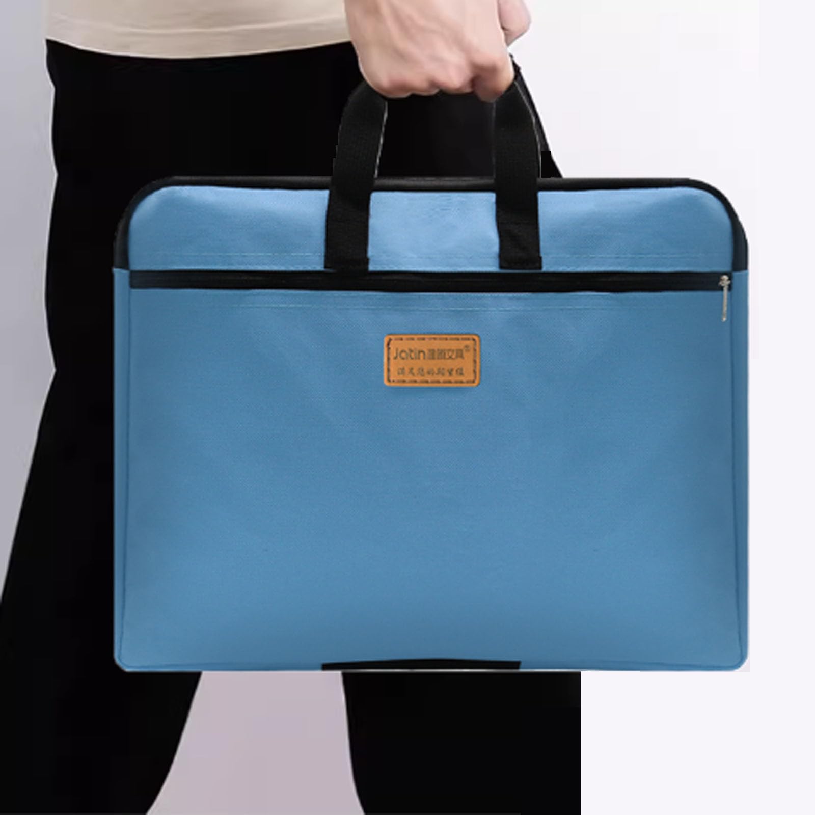 A4 Document Bag Oxford Cloth Document Storage File Book Storage Bag Book Document Organiser Document Case File Stationery Organiser Folder Bag Laptop File Folder Tote Bag Briefcase Bag Commuter Bag - Image 3