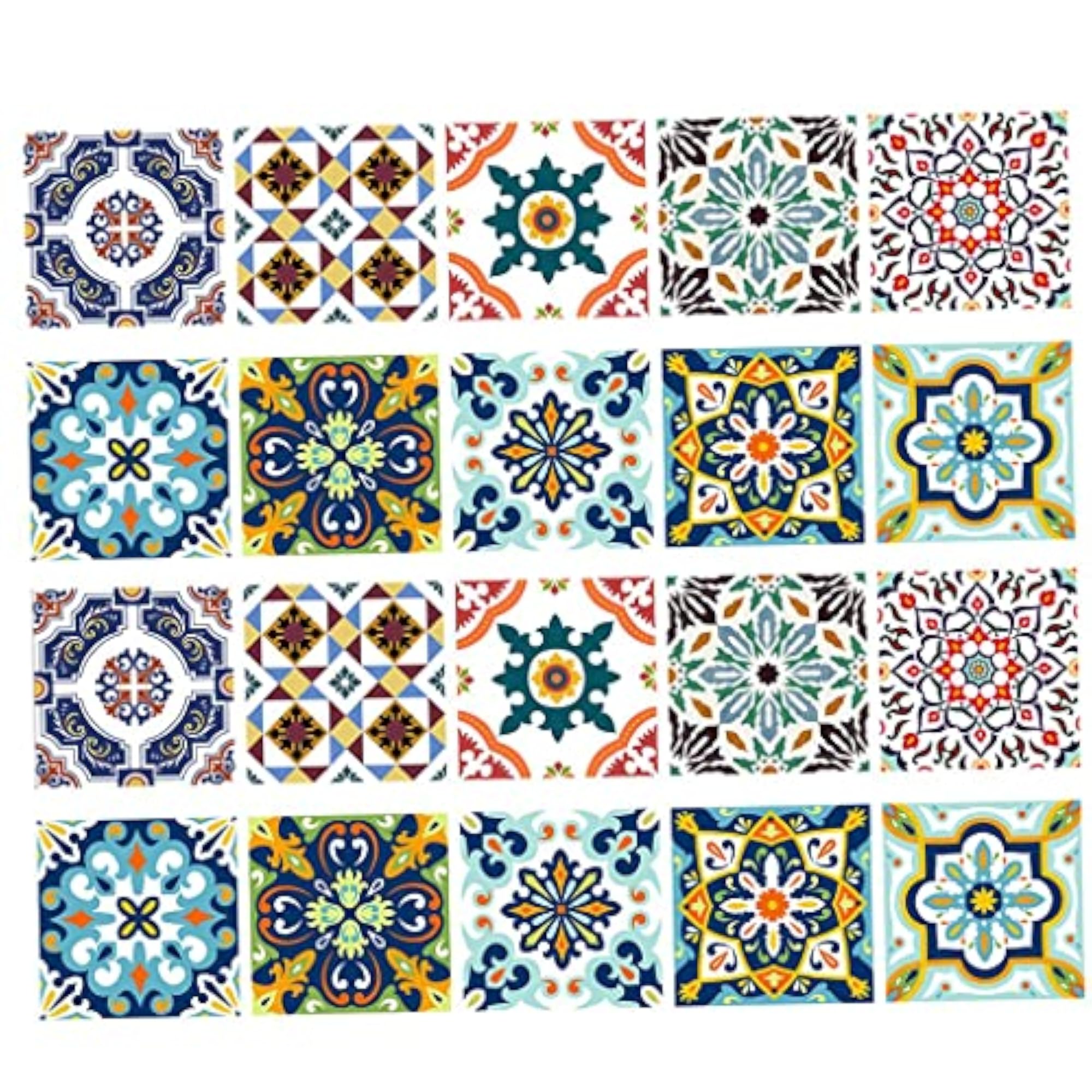2x20 Pieces Mosaic Wall Tiles Stickers Kitchen Bathroom Tile Decals