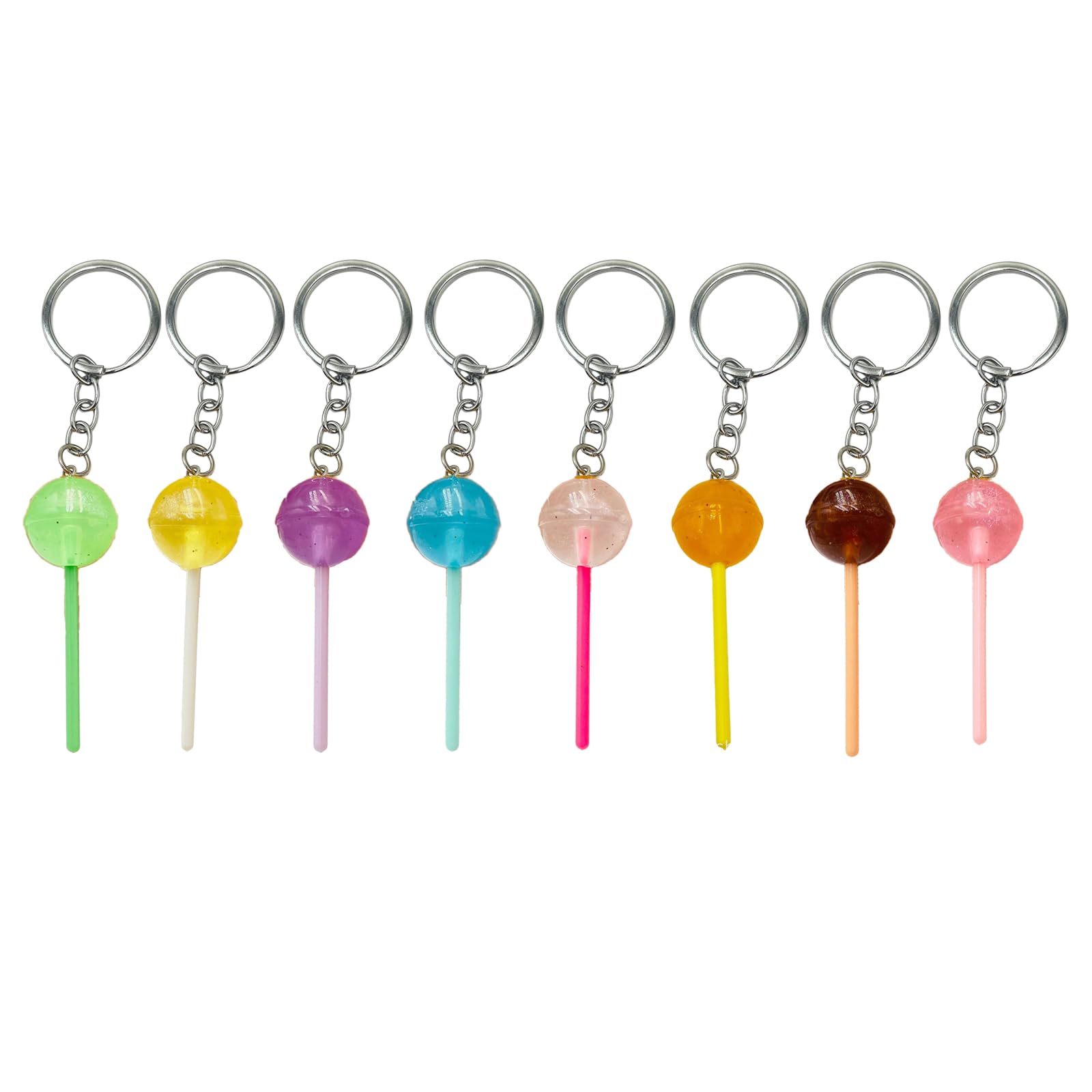 Jojnsha Unisex A Jojnsh Fashionable Candy Keychain Handmade Simulation Lollipop Keyring Keyrings Pendant Versatile Ccessory