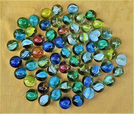 ARYANSH SHOPEE Kid's Colorful Playing Glass Marbles for Playing and Decoration - 50 Pieces Strategy Game-image-29