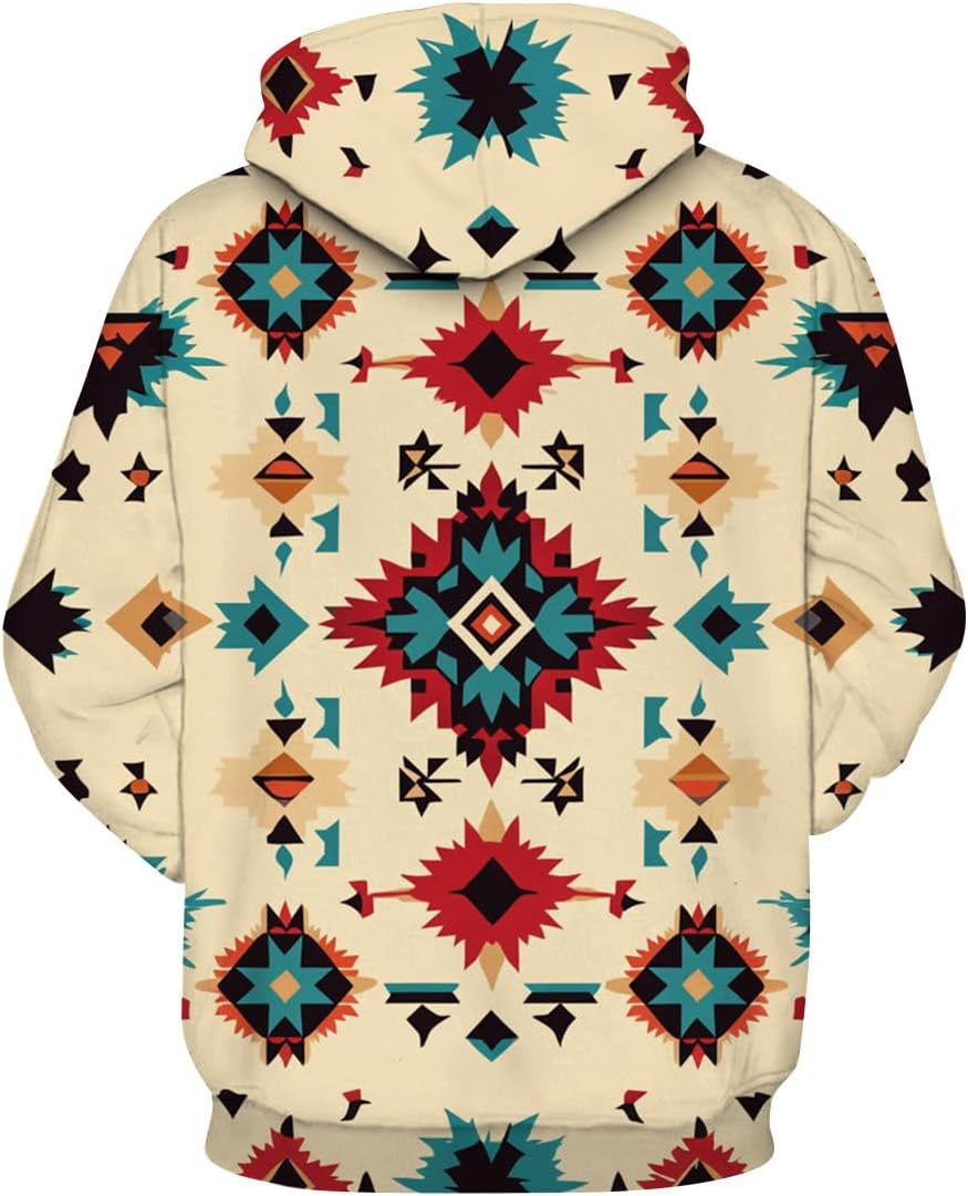 Novelty Long Sleeve Hoodie Funny Fashion Aztec Graphic Sweatshirts - Image 3