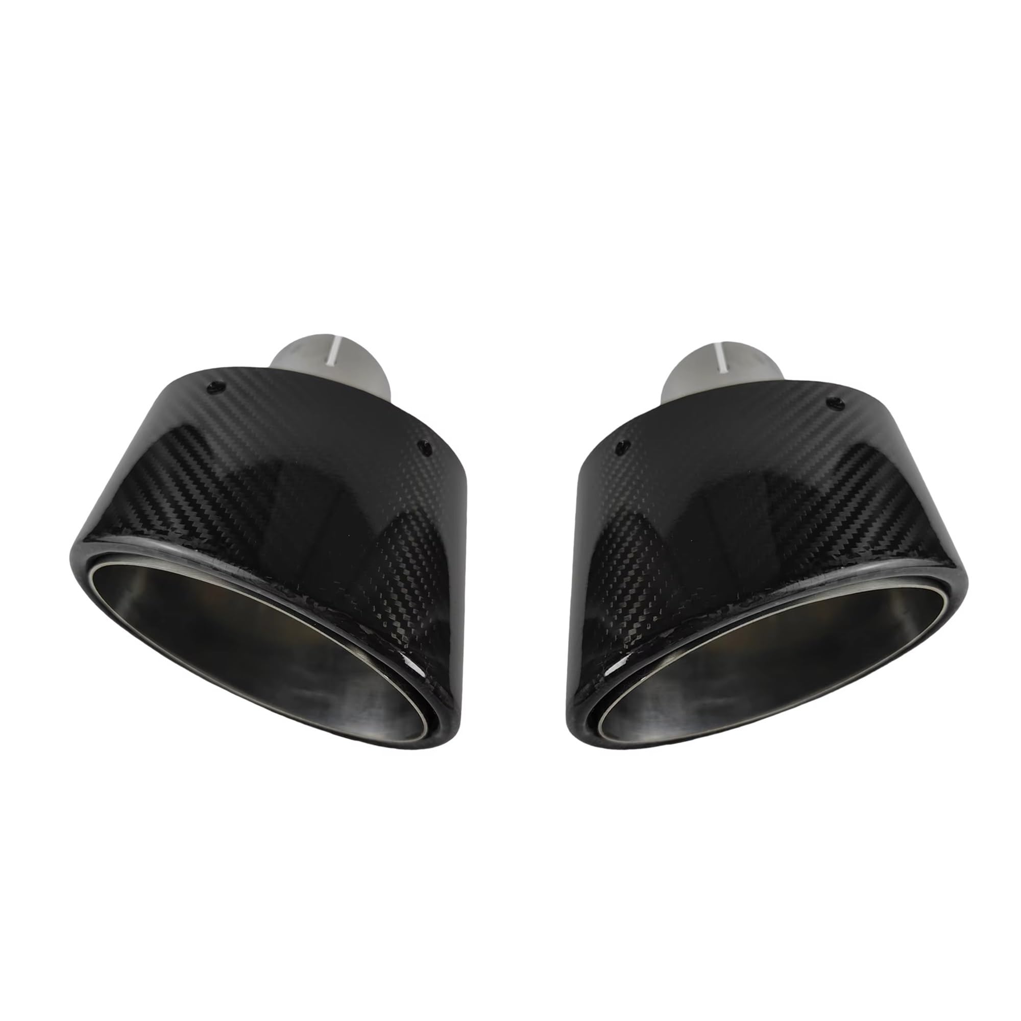 Tubo Scarico Auto 1 Pezzo Universale Auto Lucida Puntale Ugello Tubo Scarico Decorazione Acciaio Inossidabile Ovale 150 Mm Inclinabile Sinistra Destra