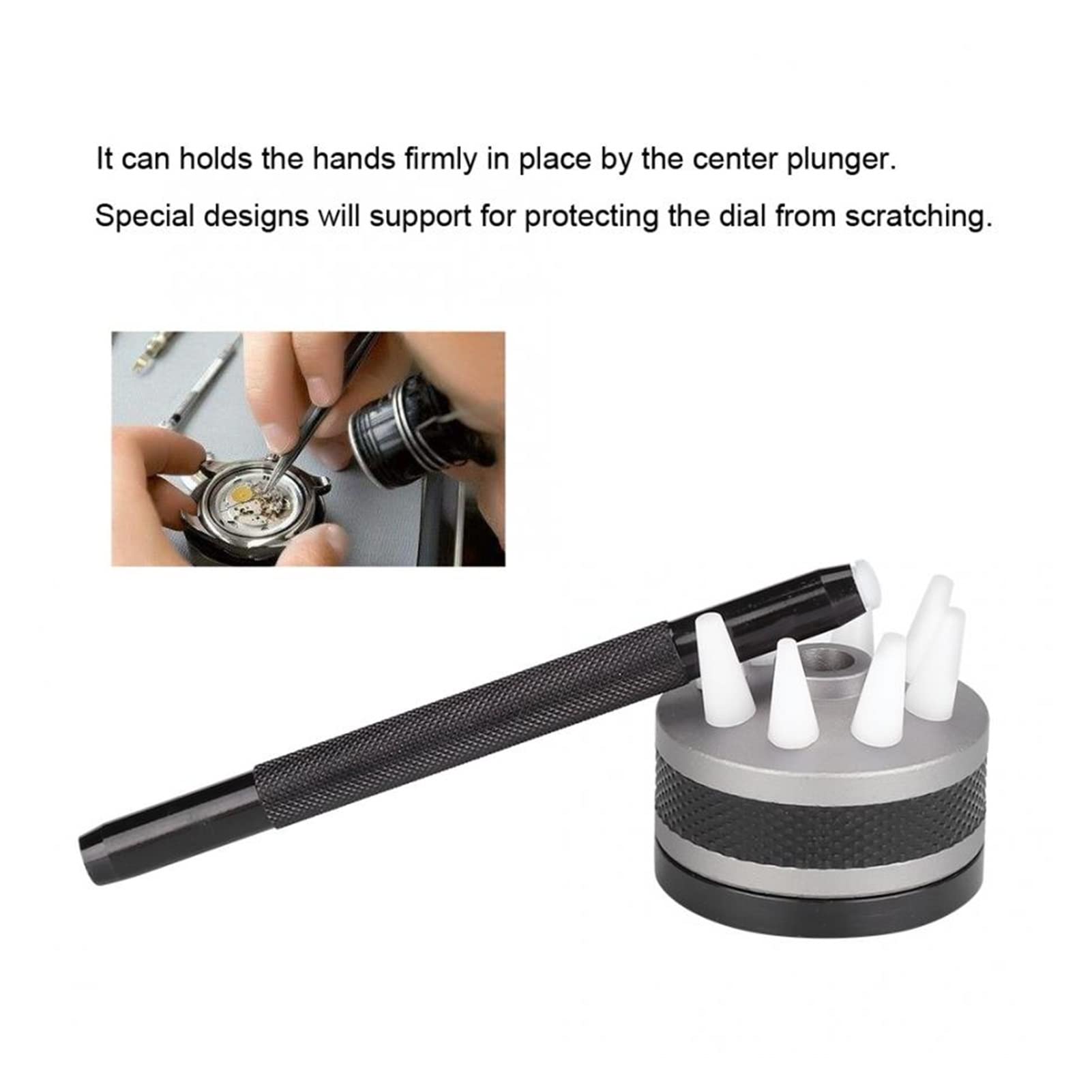 Manos de reloj profesional Ajuste Presser Reloj de pulsera Manos Prensado Kit de herramientas de ajuste Herramienta de reparación de relojes para relojero Kit de herramientas de reparación de relojes