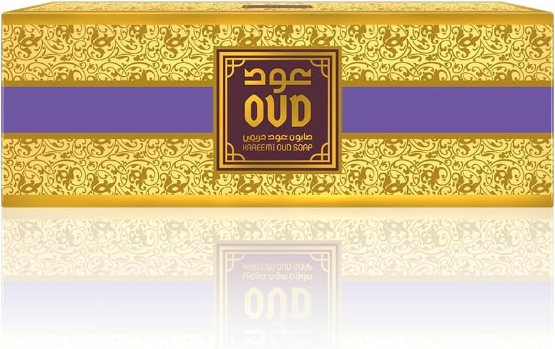 3-Piece of Hareemi Oud Soap in a gift box includes : 3x125g Hareemi soap, Luxury Hareemi Oud Soap is made using pure natural herbs with an original natural Oud fragrance