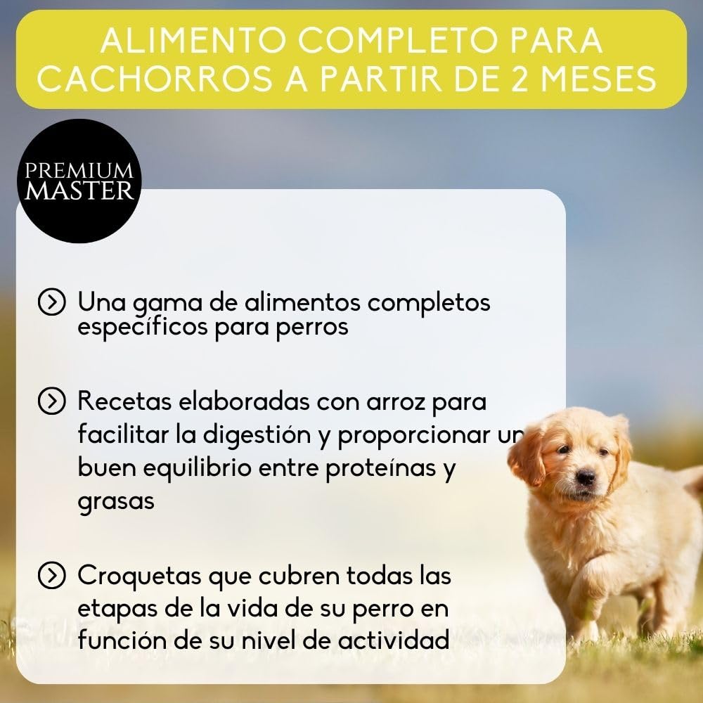 NUTRIVET - Premium Master Junior - Croquetas para Cachorros con Actividad Normal - Pollo y arroz - 15kg