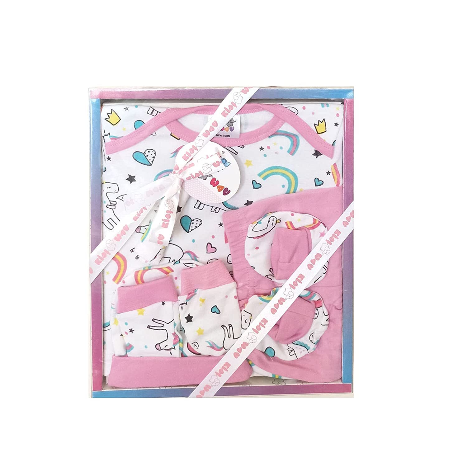 DADDY - G Eio Baby Gifts Set For New Born Unisex Clothing Gift Hamper 6Pcs (Pink)-image-14