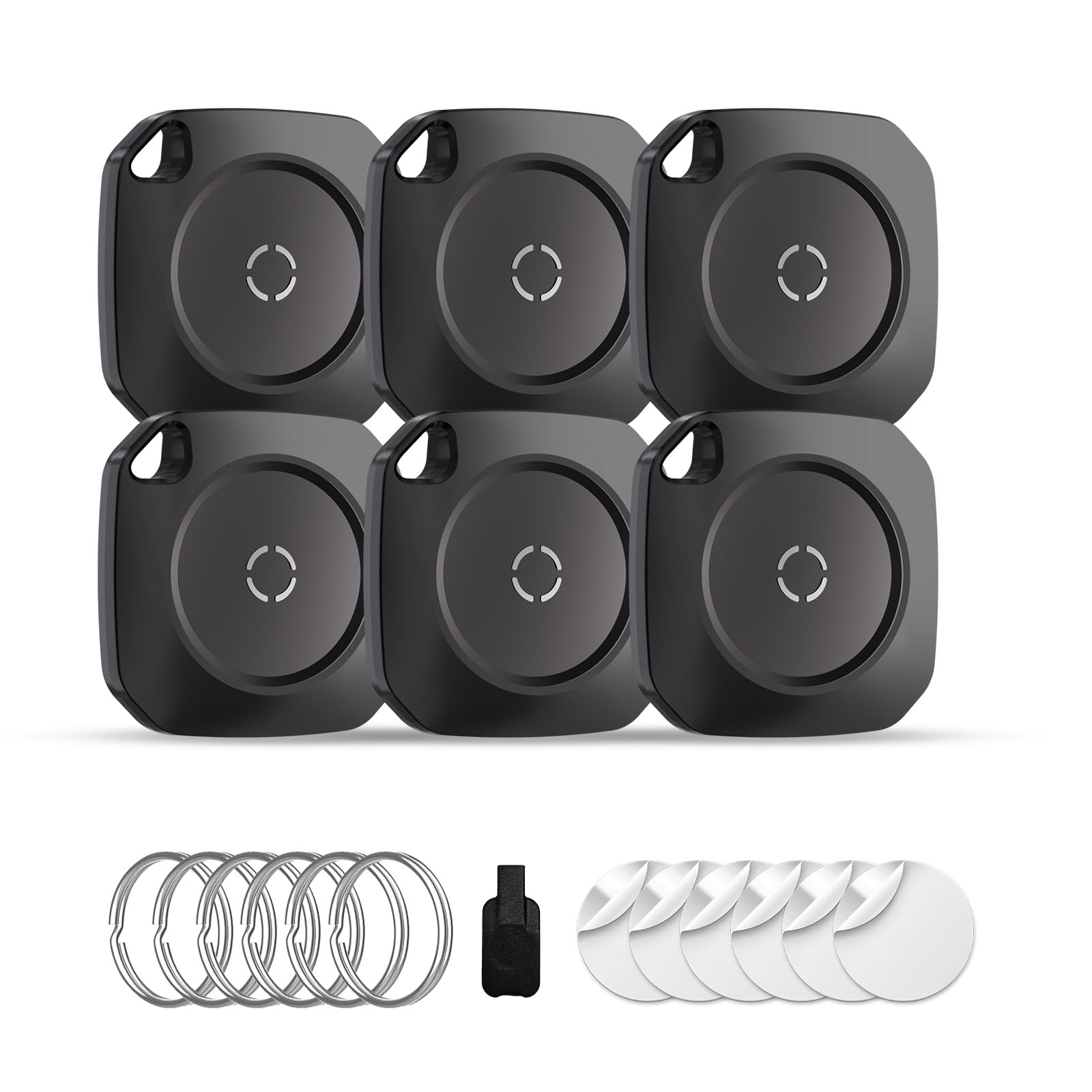 Seektain Smart Tag - Localizador de llaves para iOS, Air Tracker Tag Compatible con Apple ¿Dónde está? APP (solo iOS), buscador de llaves para maletas, viajes, carteras, equipaje, mochilas – 6