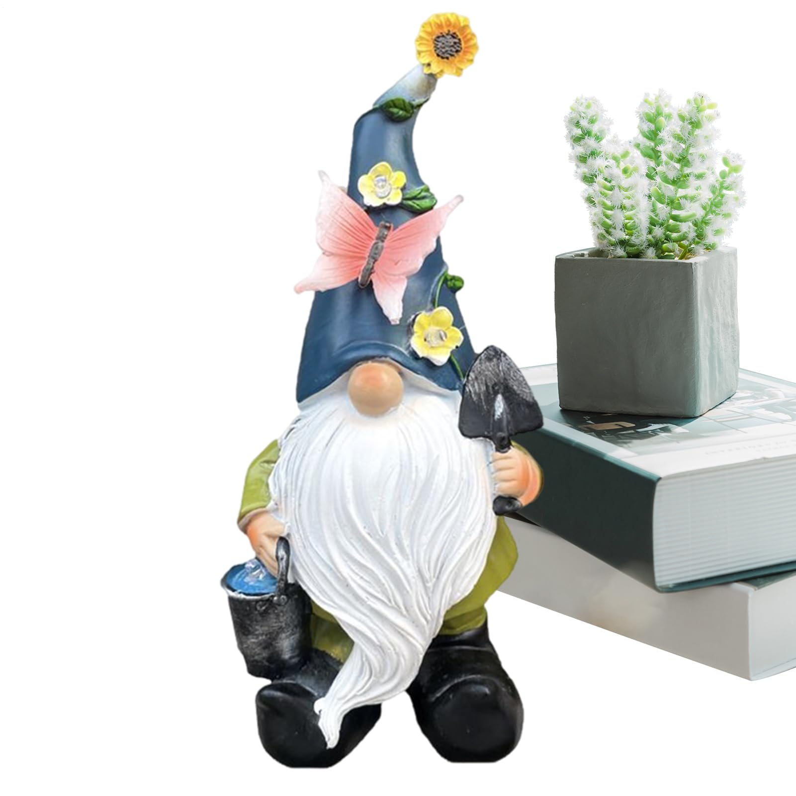 Statua di in Resina Decorativa da Giardino LED Divertenti E Impermeabili | Statuine Di Nani Ornamentali per Prato, Portico, Cortile, Giardino, Retro, Esterno, Paesaggio