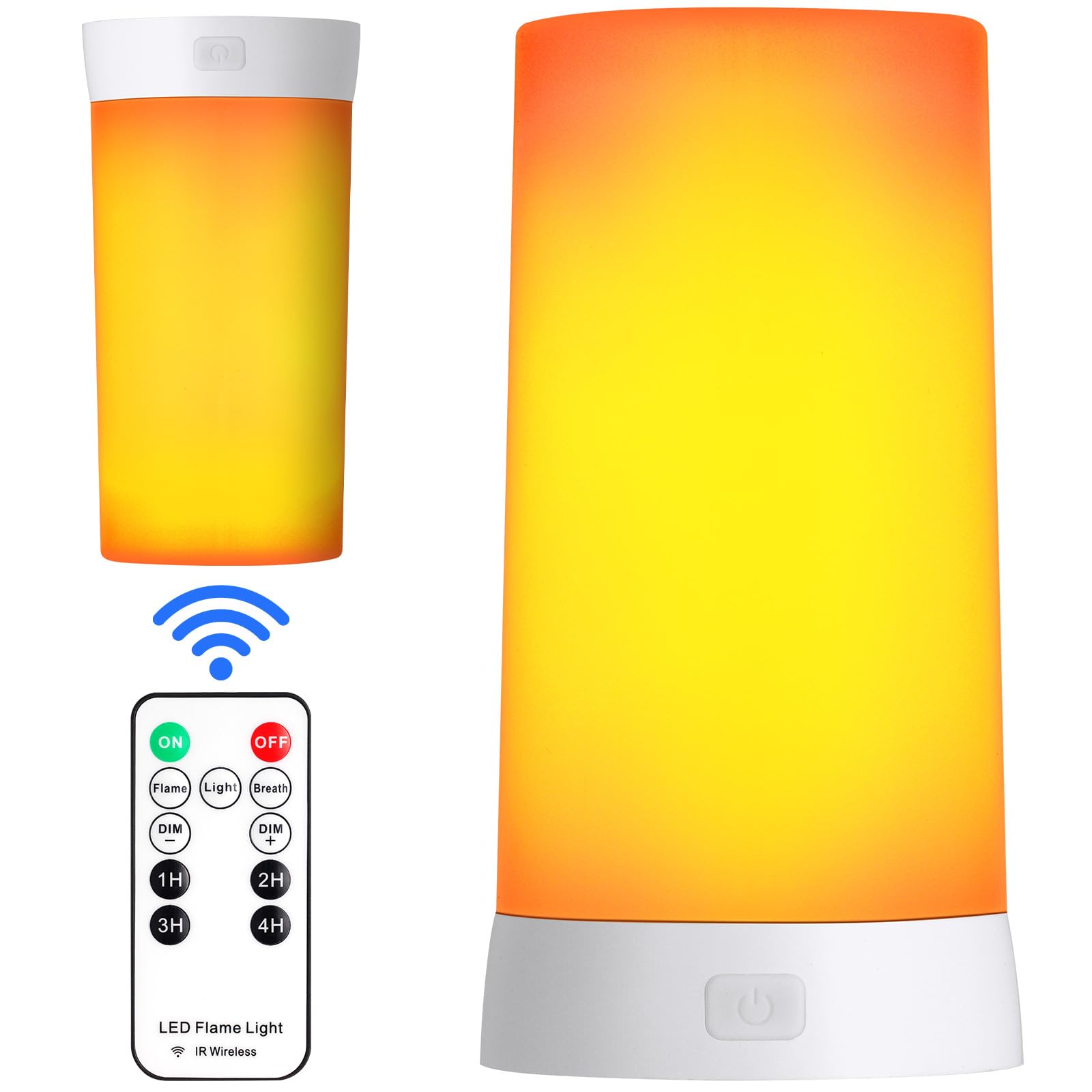 AUAUY LED Flame Bulb, USB Rechargeable Flame Effect Bulbs, Flashing Bulbs with Remote Control, 4 Lighting Modes, Outdoor Light, Party Bulb, Suitable for Home Garden Bar Halloween Christmas