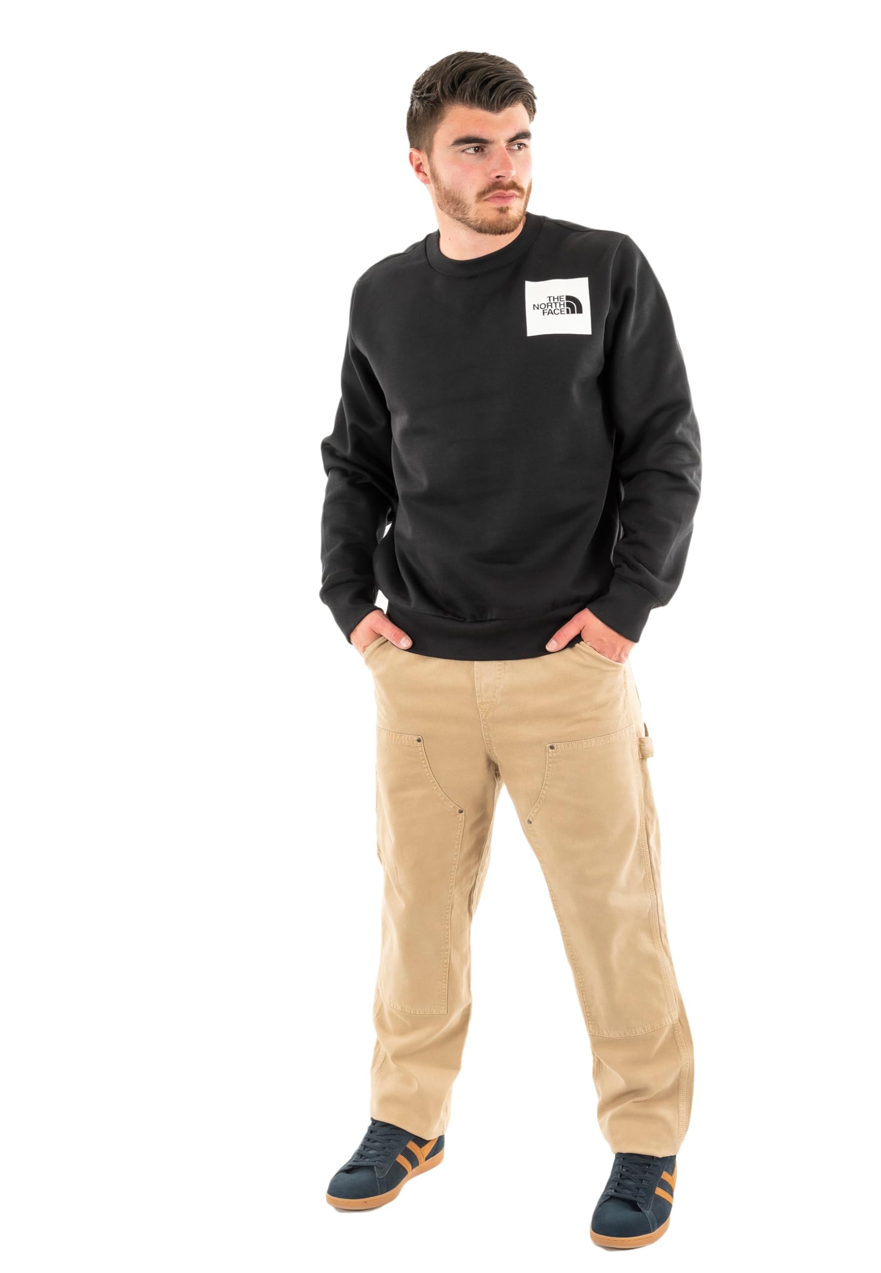 The North Face Men's Fine Crew Sweatshirt, Tnf Black, L