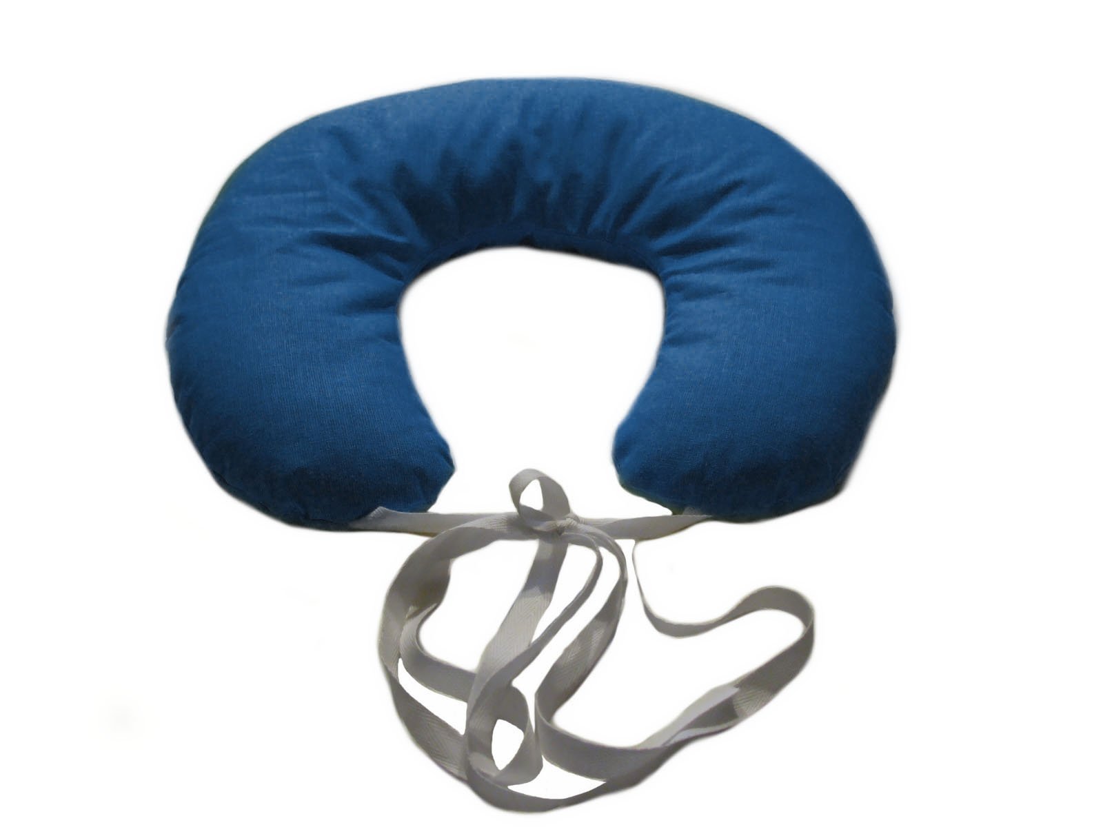CORNETTO -Blu- Cuscino Termico Riscaldante con Pula di Miglio per il Collo, da Viaggio e Lettura, Sostegno Cervicale, Fascia Scaldacollo, Supporto Riscaldabile Nuca e Spalle