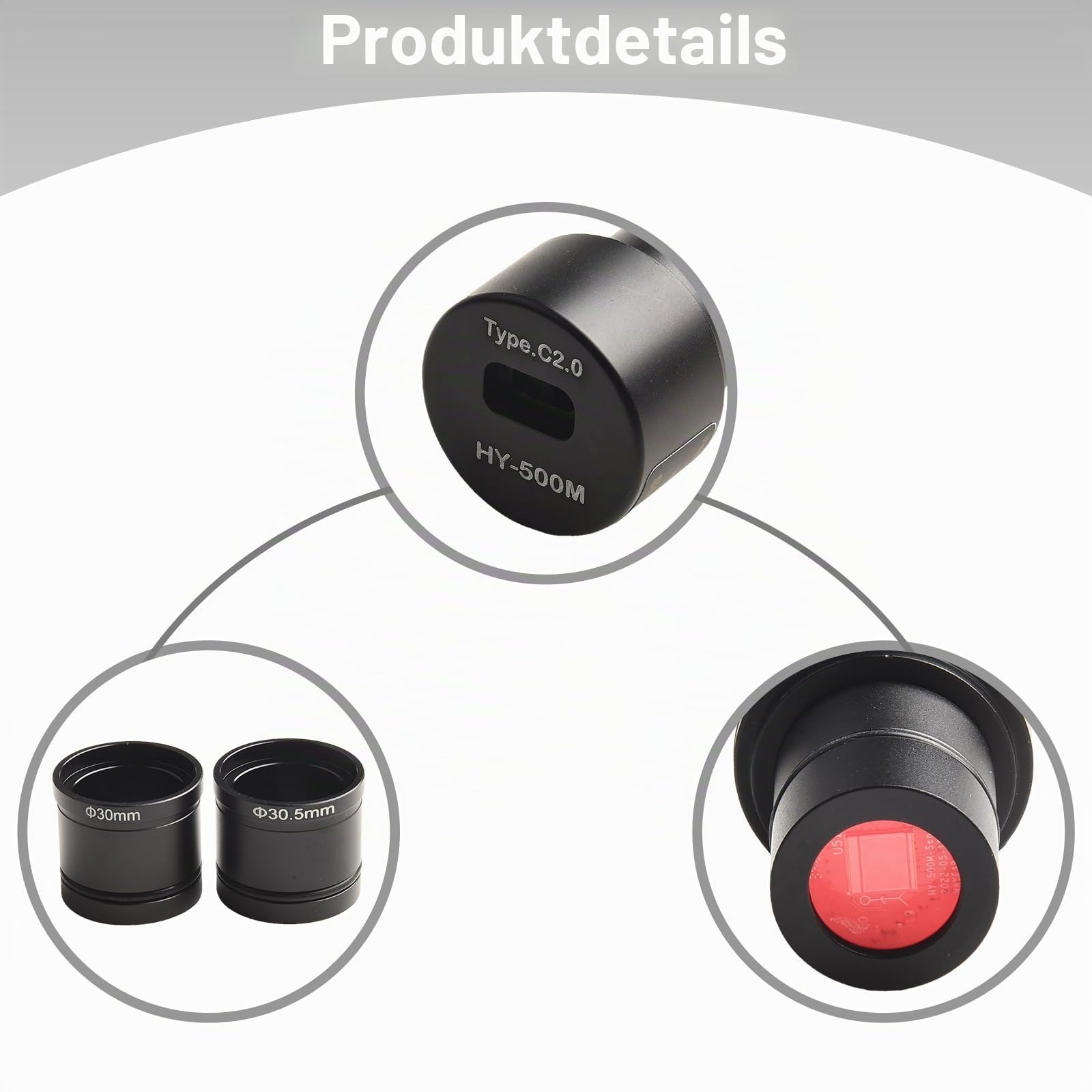 Digitale elektronische Okularkamera, 5 MP Cmos USB-Mikroskop-Kamera, digitale elektronische Okular-Industriekameras