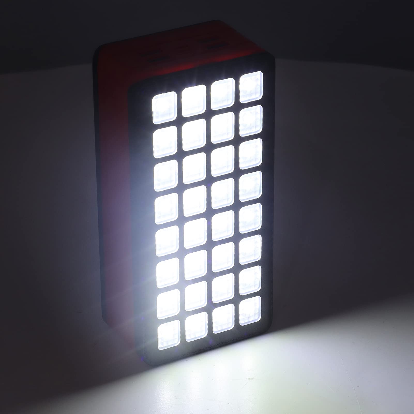 Caricabatterie Portatile For Telefono, Power Bank Solare Di Grande Capacità Da 50000 MAh Con 32 Lampadine A LED, Luce Forte E Bassa, Batteria Esterna A Ricarica Rapida For Emergenza Pesca