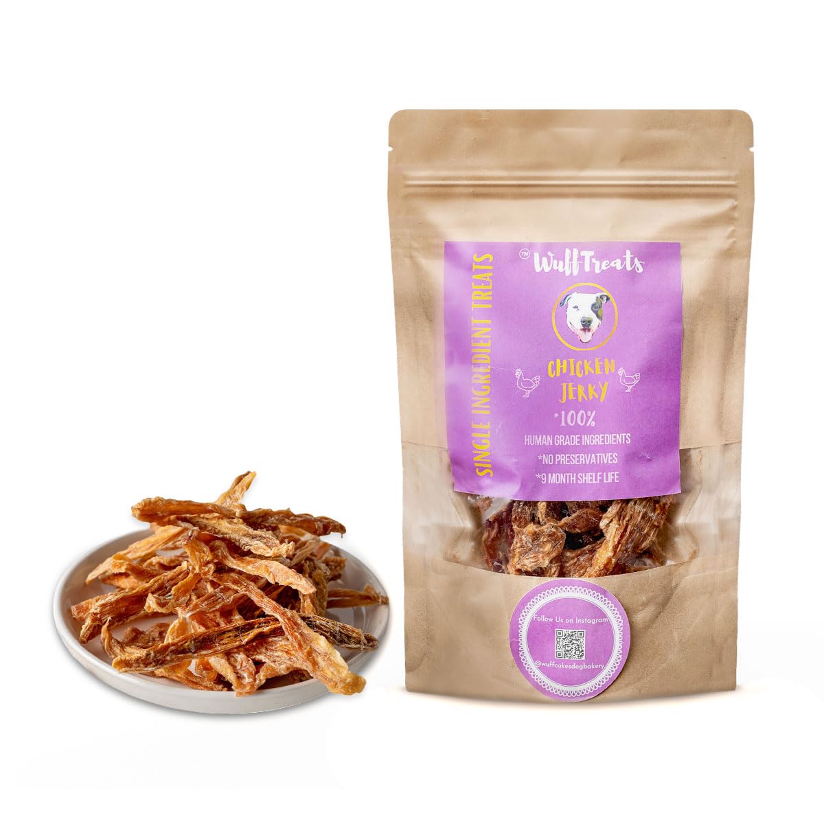 Wufftreats || Gourmet Chicken Jerky for Dogs - Wholesome 50 Grams Delight for Your Furry Friends Wagging Tail (B0CTQMM1J2) Amazon Price History, Amazon Price Tracker