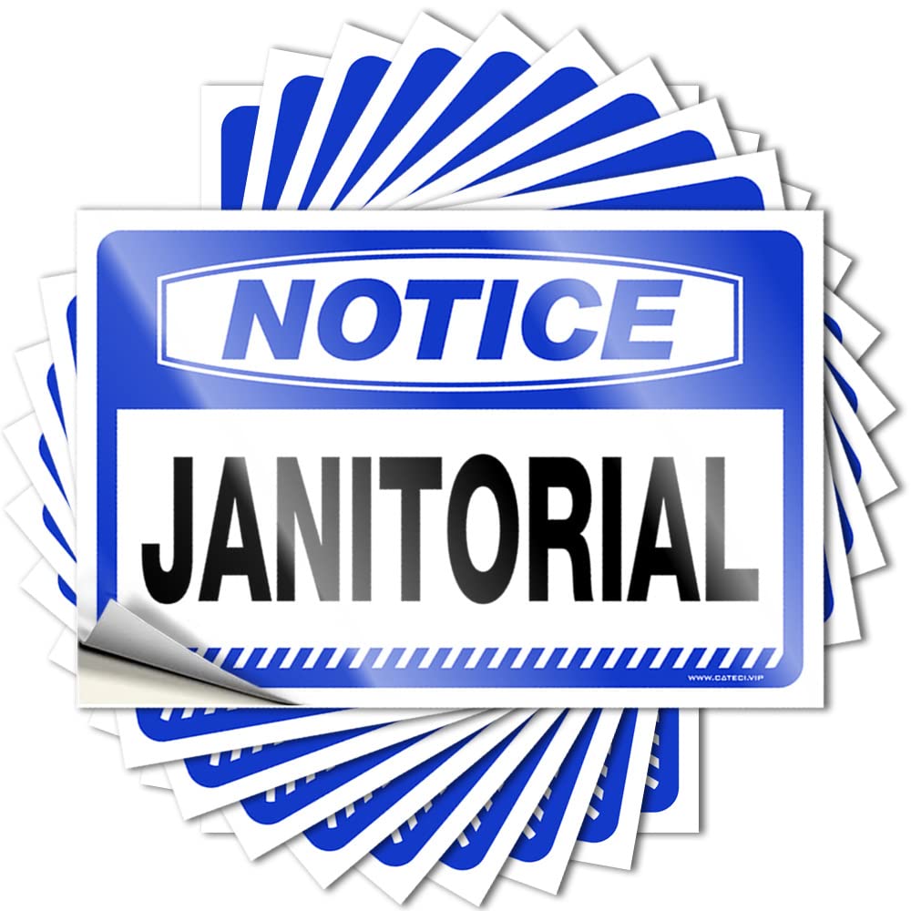 Hardhat Stickers and Decals Notice Janitorial Stickers 10 Pcs Funny Stickers for Cars Car Stickers for Men(6X9CM)